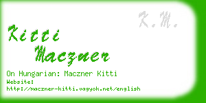 kitti maczner business card